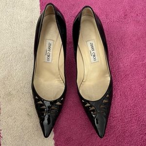 Jimmy Choo black patent heels 42